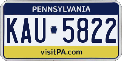 PA license plate KAU5822