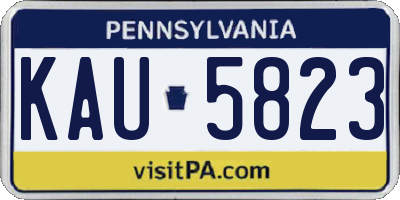 PA license plate KAU5823