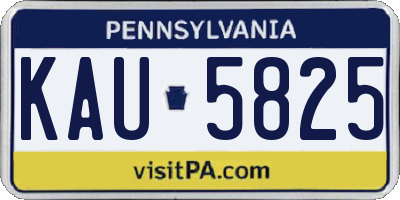 PA license plate KAU5825