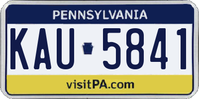 PA license plate KAU5841