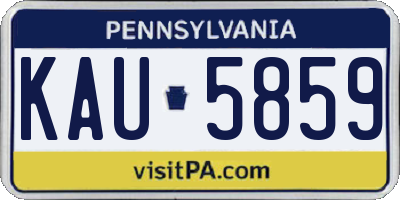 PA license plate KAU5859
