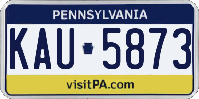 PA license plate KAU5873