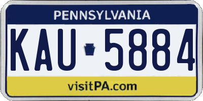 PA license plate KAU5884