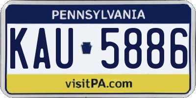 PA license plate KAU5886