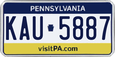 PA license plate KAU5887