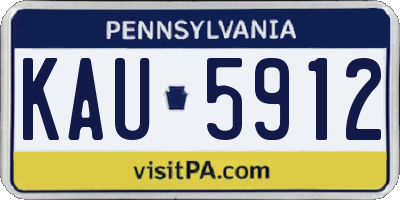 PA license plate KAU5912