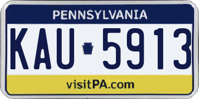 PA license plate KAU5913
