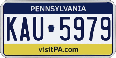 PA license plate KAU5979