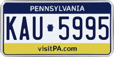 PA license plate KAU5995