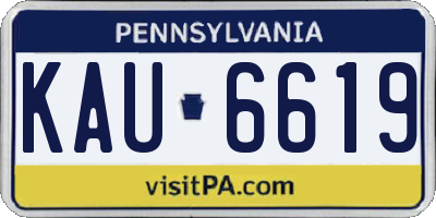 PA license plate KAU6619