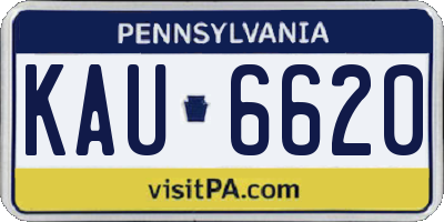 PA license plate KAU6620