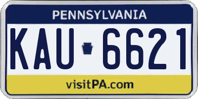 PA license plate KAU6621