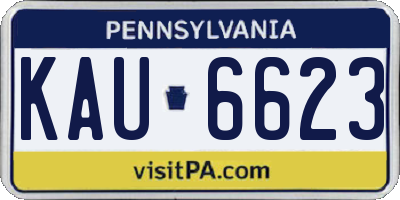 PA license plate KAU6623