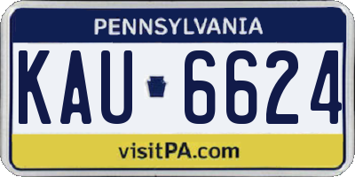 PA license plate KAU6624