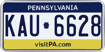 PA license plate KAU6628