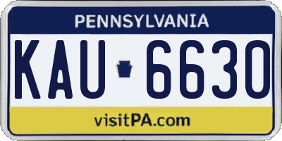 PA license plate KAU6630