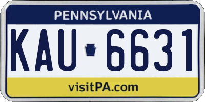 PA license plate KAU6631