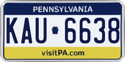 PA license plate KAU6638