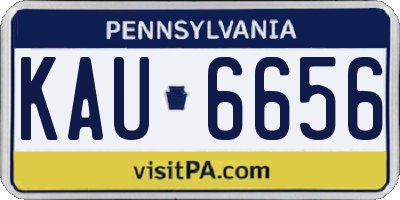 PA license plate KAU6656