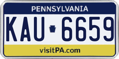 PA license plate KAU6659