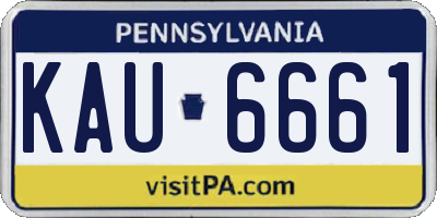PA license plate KAU6661
