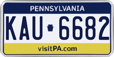 PA license plate KAU6682