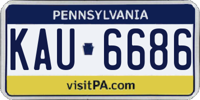 PA license plate KAU6686