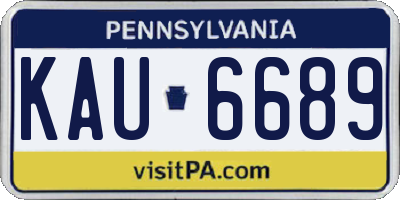 PA license plate KAU6689