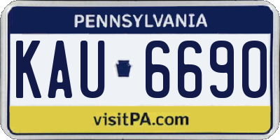 PA license plate KAU6690