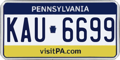 PA license plate KAU6699