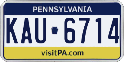 PA license plate KAU6714