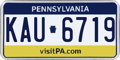 PA license plate KAU6719