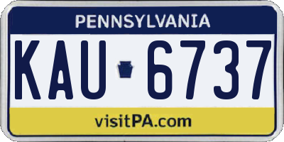 PA license plate KAU6737