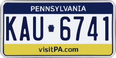 PA license plate KAU6741