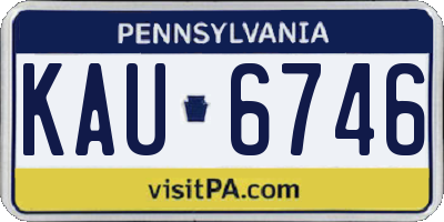 PA license plate KAU6746