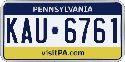 PA license plate KAU6761