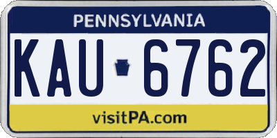 PA license plate KAU6762