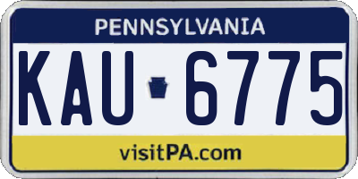 PA license plate KAU6775