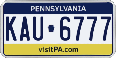 PA license plate KAU6777