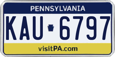PA license plate KAU6797