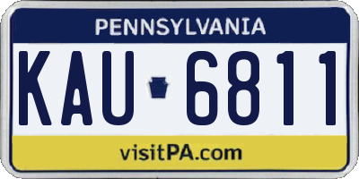 PA license plate KAU6811