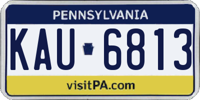 PA license plate KAU6813