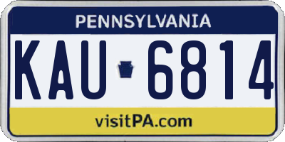 PA license plate KAU6814
