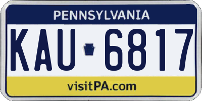 PA license plate KAU6817