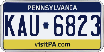 PA license plate KAU6823