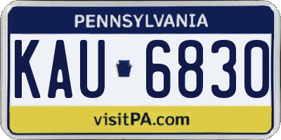 PA license plate KAU6830