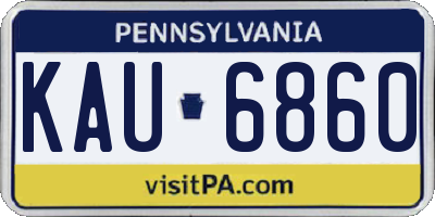 PA license plate KAU6860