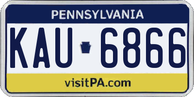 PA license plate KAU6866