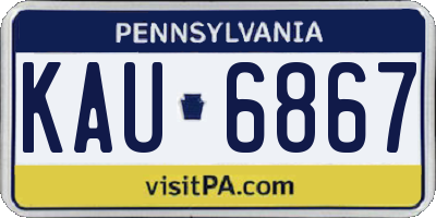 PA license plate KAU6867