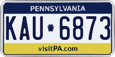 PA license plate KAU6873